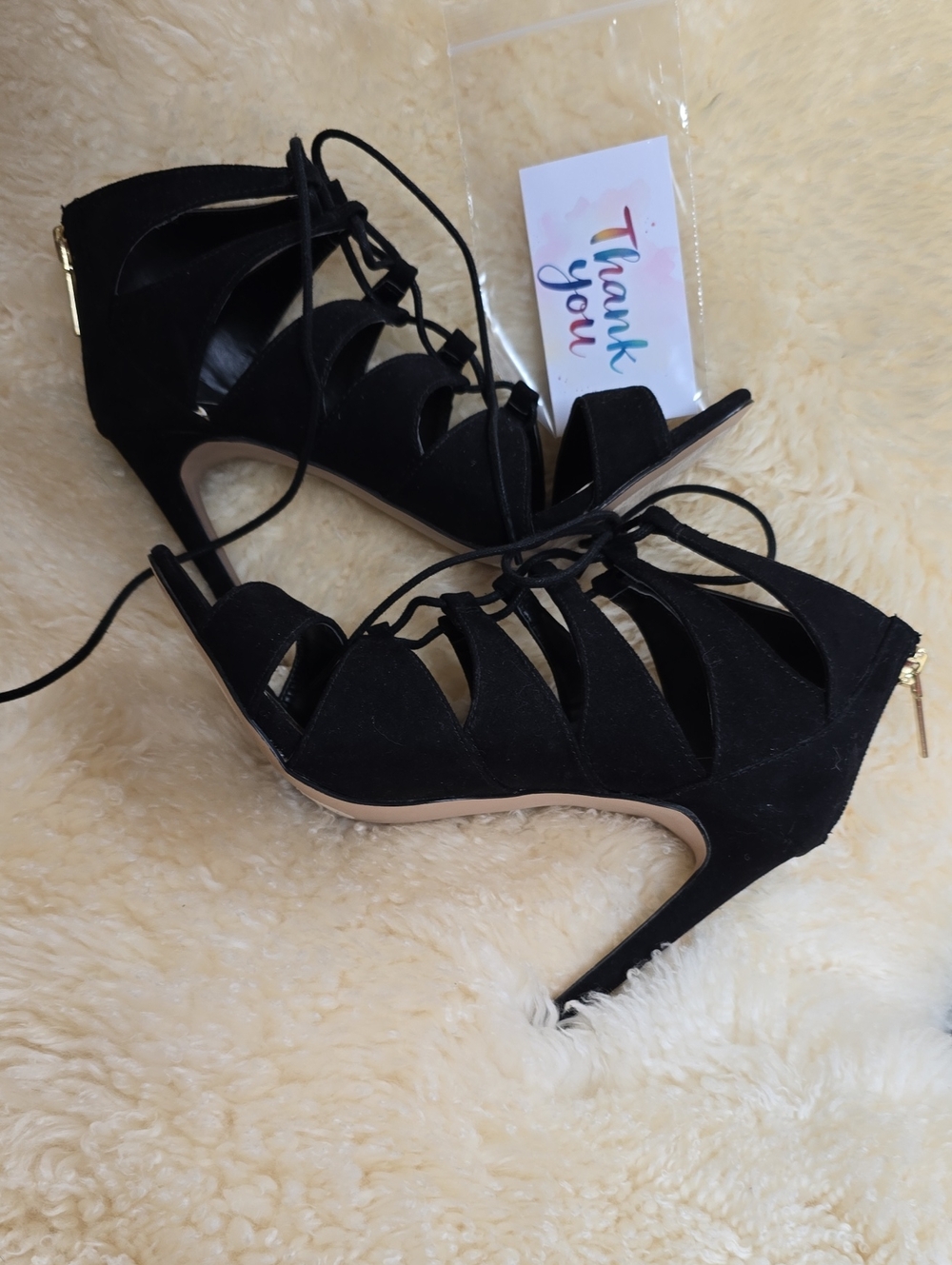 Womens Size 7 Madden Girl Black Strappy Platform Heels